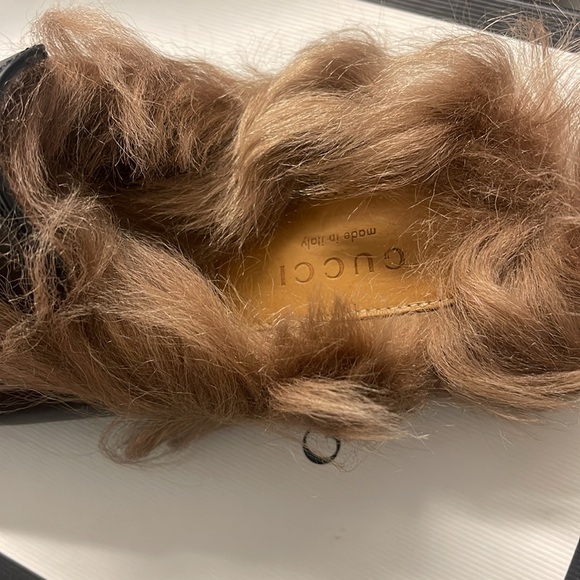 GUCCI WOMEN'S PRINCETOWN LEATHER MULE WITH HAIR - Picture 3 of 5